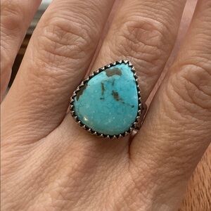 Navajo Kingman Turquoise & Sterling Silver Ring
